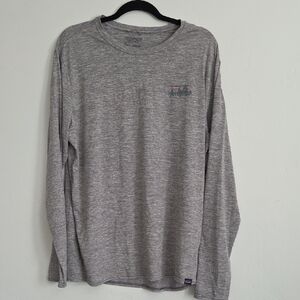 Men's Patagonia Long-Sleeve Heather Gray Performance Tee